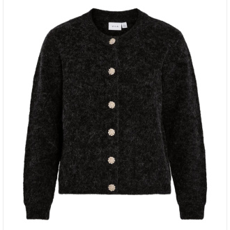 VIALVA O-NECK L/S KNIT CARDIGAN