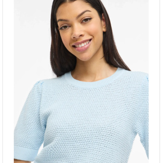 VIDALO O-NECK S/S KNIT TOP