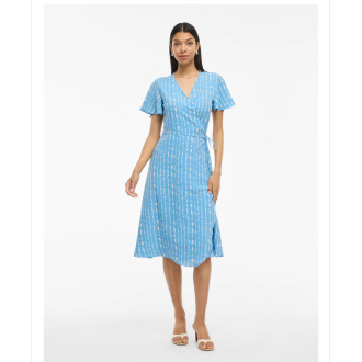 VILOVIE S/S WRAP MIDI DRESS - NOOS