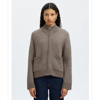 SLFSIA RAS LS KNIT ZIPPER CARDIGAN NOOS