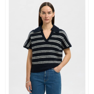 SLFLULU SS KNIT POLO