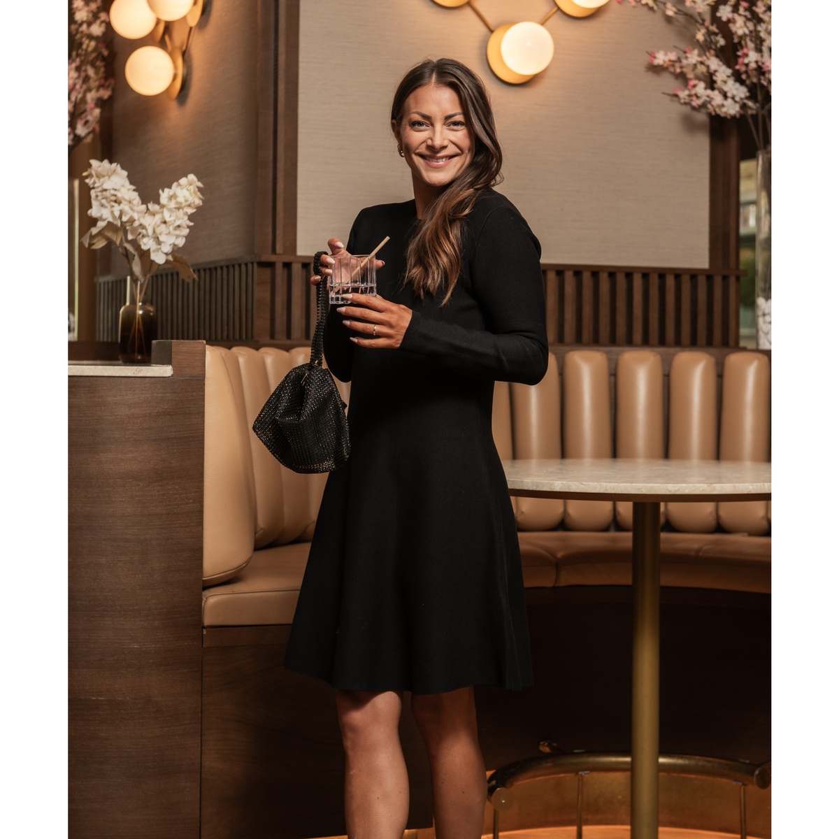 VISWAY L/S O-NECK SKATER KNIT DRESS/1 - Bilde 2