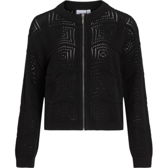 VITUL O-NECK L/S KNIT ZIP CARDIGAN
