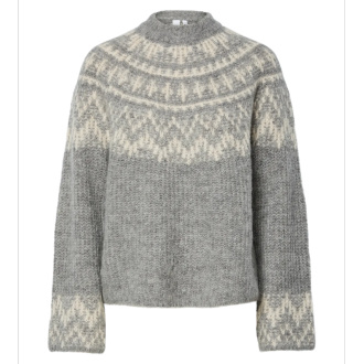 YASLIRI LS WOOL BLEND KNIT PULLOVER