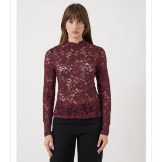 YASLACEY LS LACE TOP