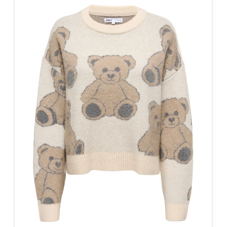 ONLTED LS JQ O-NECK EX KNT