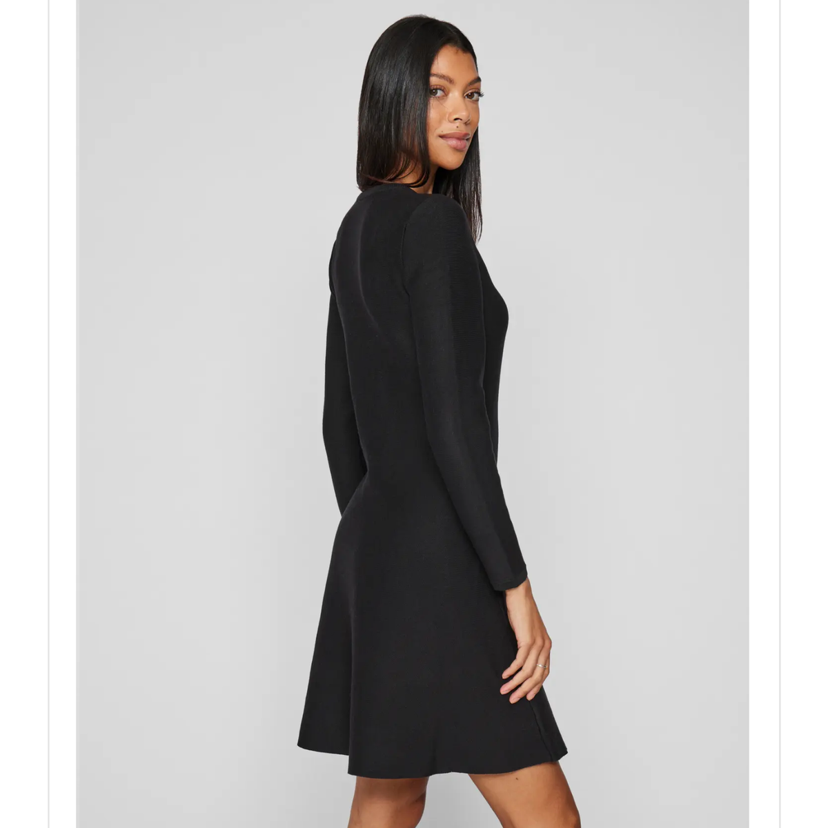 VISWAY L/S O-NECK SKATER KNIT DRESS/1 - Bilde 5
