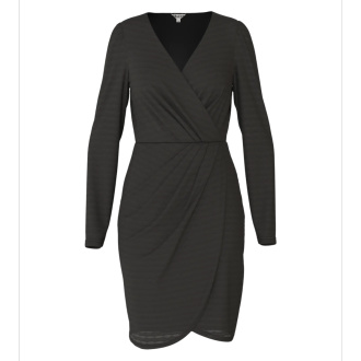 OBJNELLY LS SHORT WRAP DRESS E DIV