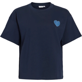 VIMONIE HEART O-NECK S/S TOP