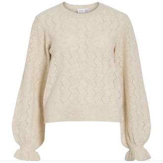 VISALSA O-NECK L/S KNIT TOP/TES
