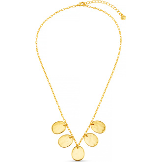 Polished Molten Coin Layered Necklace