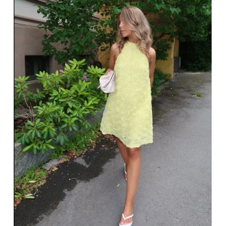 VIGLORY HALTER NECK SHORT DRESS