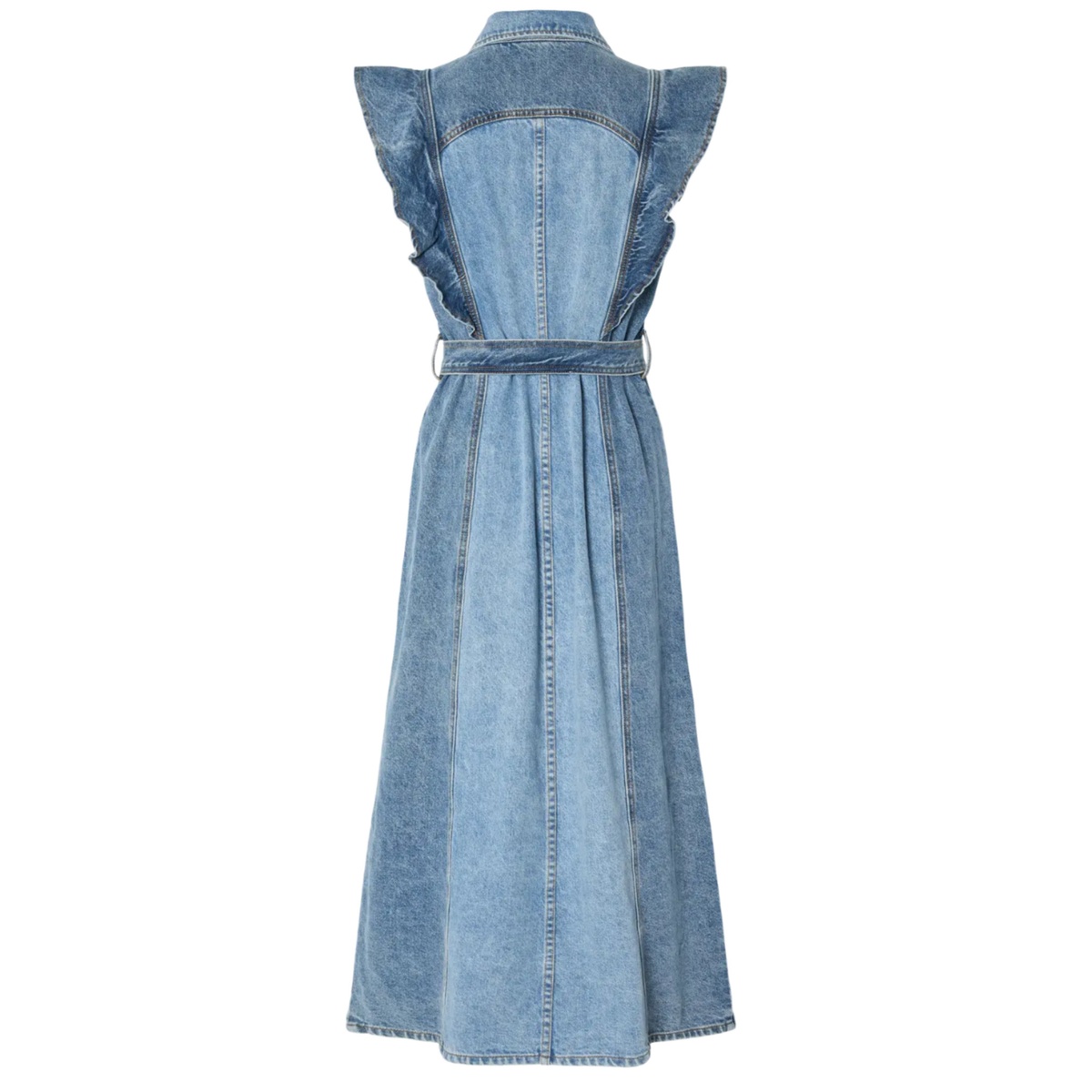 YASCAWI DENIM LONG DRESS - Bilde 2