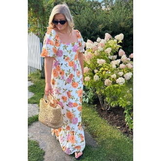 VIFLOLA SQUARE NECK 2/4 ANKLE DRESS/DC/R