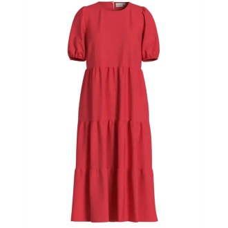 VIPRISILLA 2/4 O-NECK MIDI DRESS/VOL/R