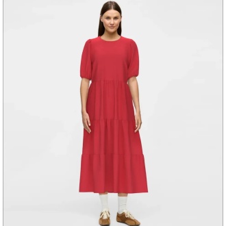 Alternative view of VIPRISILLA 2/4 O-NECK MIDI DRESS/VOL/R