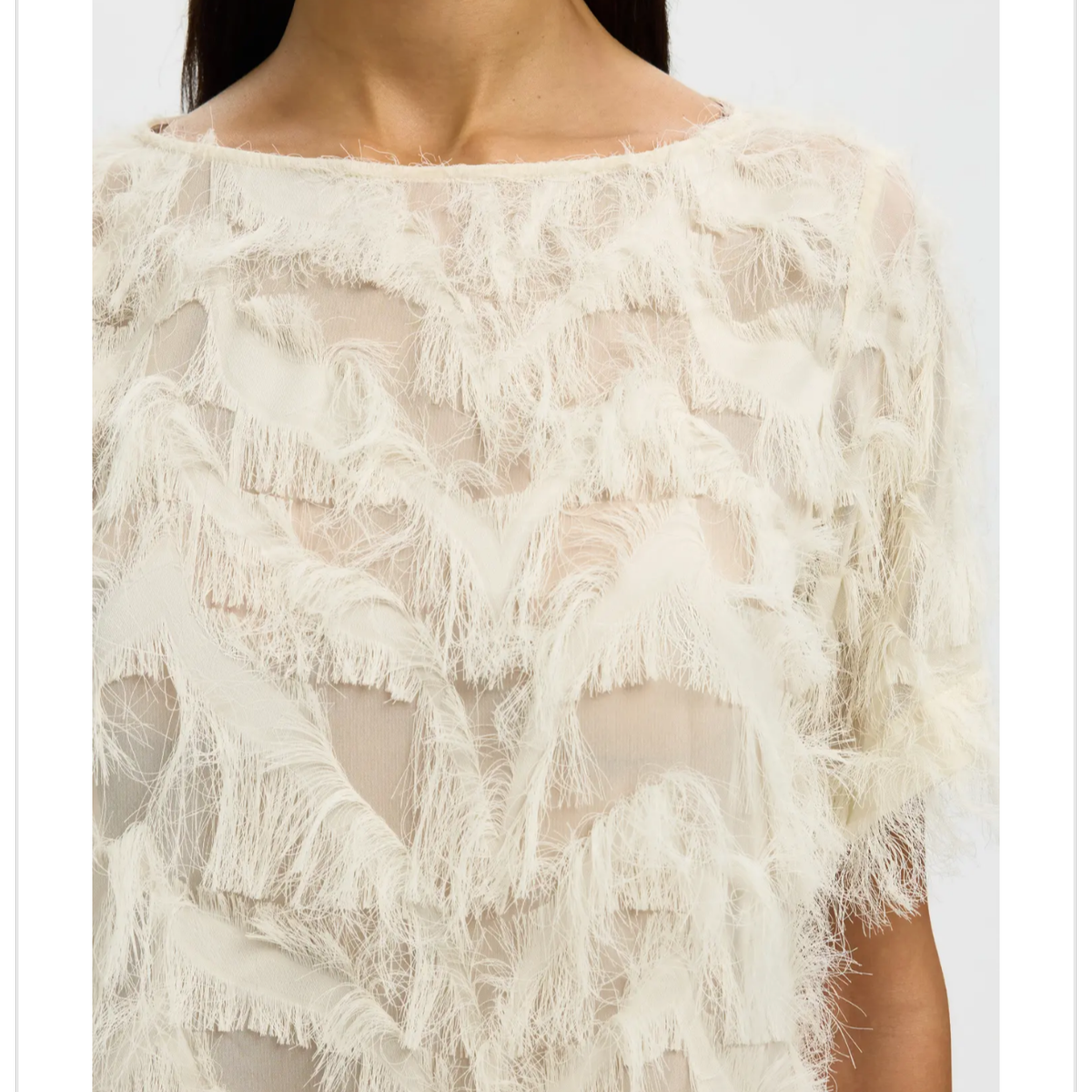 SLFMYLINE SS BOAT NECK TOP B - Bilde 2