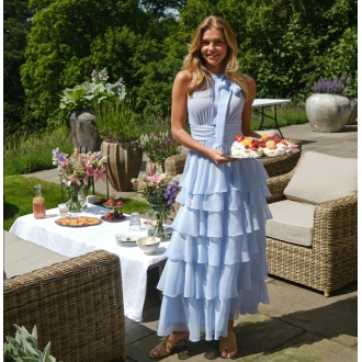 Marli Solid Chiffon Dress