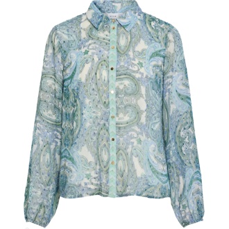 VIPRAYA V-NECK L/S PRINTED TOP/LN/1