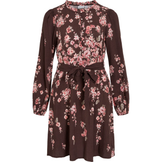 VIELMA BAI O-NECK L/S SHORT DRESS/LN
