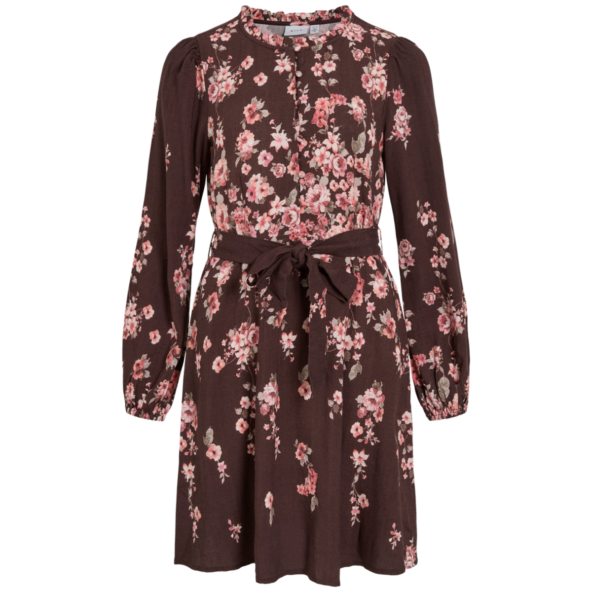 VIELMA BAI O-NECK L/S SHORT DRESS/LN