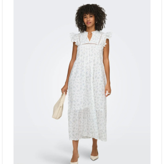 ONLTEA-IDRIS FRILL TAPE DRESS