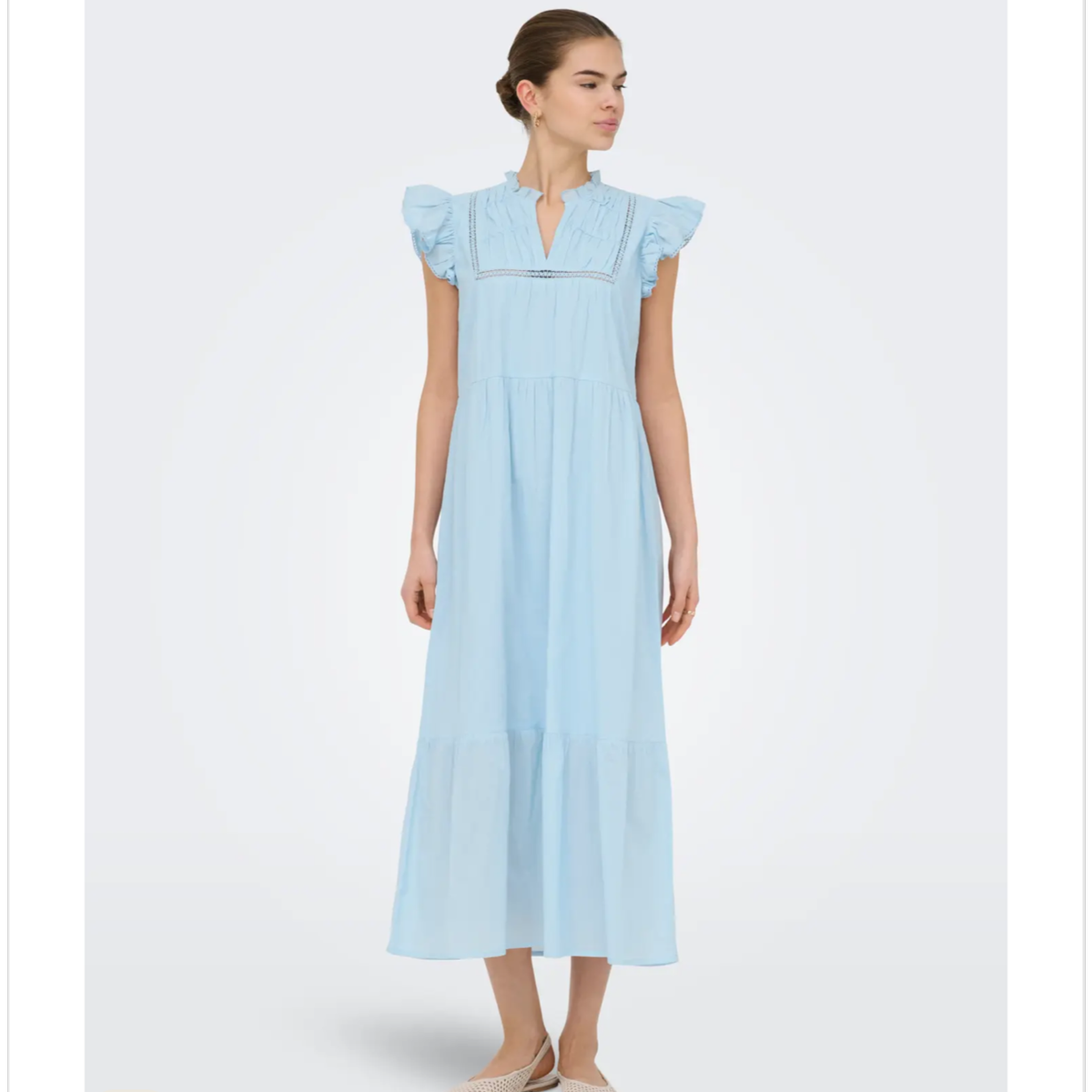 ONLTEA-IDRIS FRILL TAPE DRESS - Bilde 3