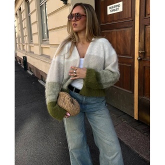 PCGOA LS OPEN KNIT CARDIGAN