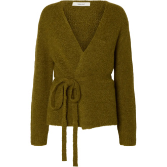 SLFGABRIELLA LS KNIT BELT CARDIGAN