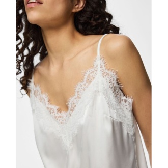 PCNOMI STRAP SATIN LACE TOP WVN