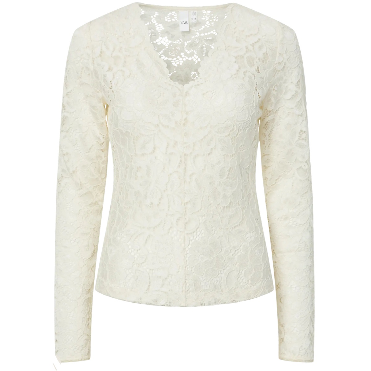 YASLACEY LS V-NECK LACE TOP S. NOOS - Bilde 4