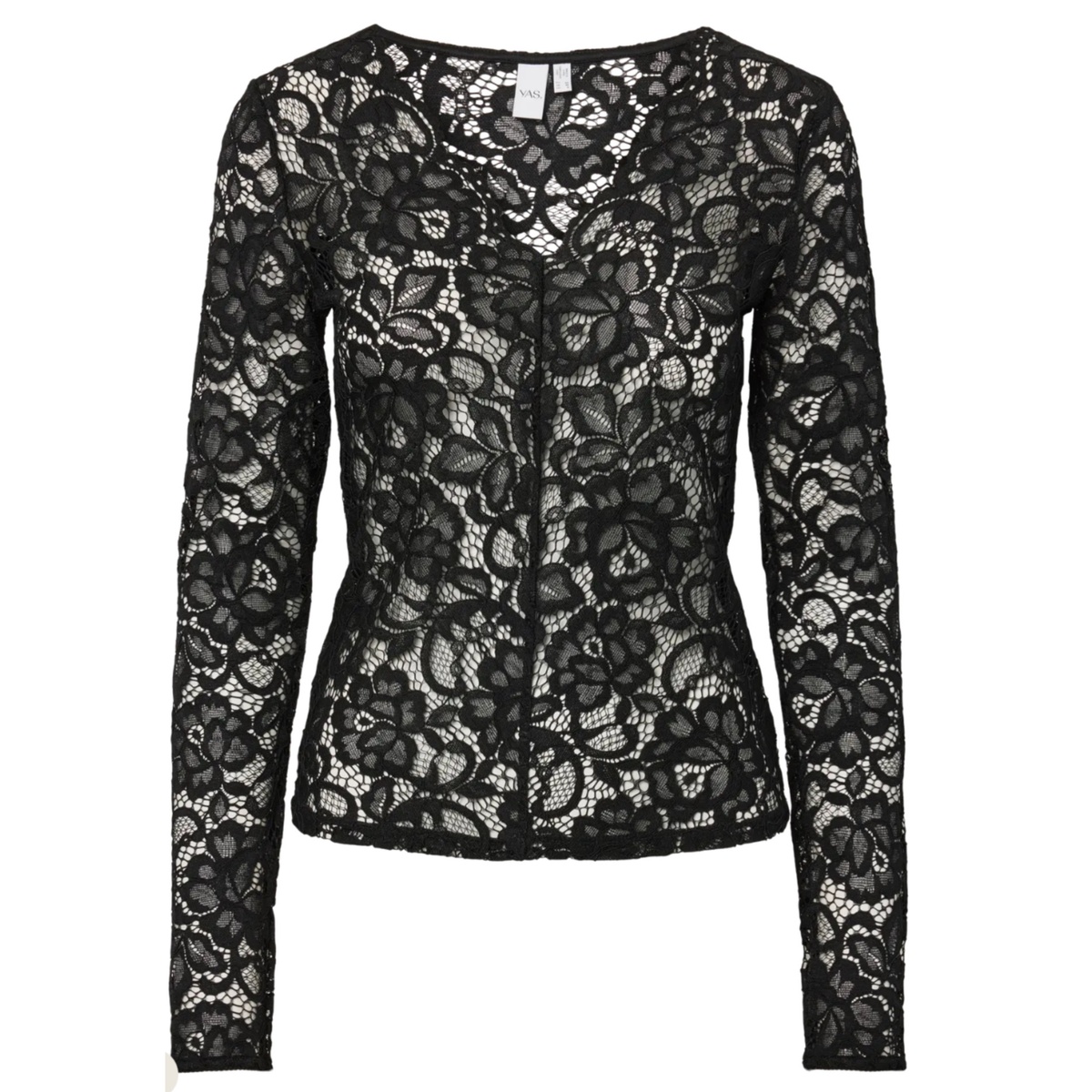 YASLACEY LS V-NECK LACE TOP S. NOOS - Bilde 3