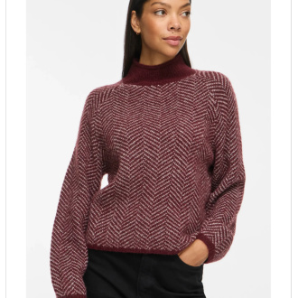 VILORY HIGH NECK L/S KNIT TOP - NOOS