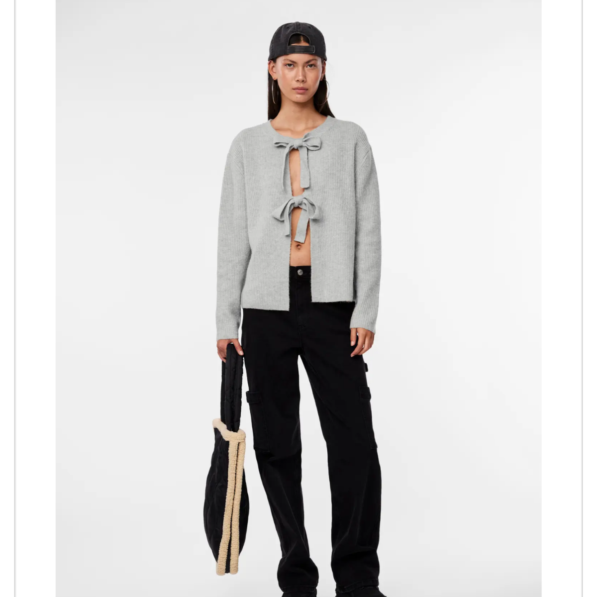 PCSILLY LS REV TIE KNIT NOOS BC - Bilde 5