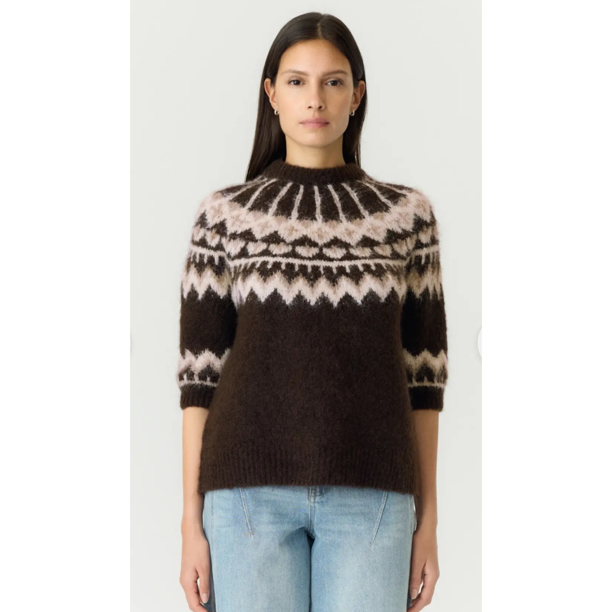 YASDOMINA SS WOOL BLEND KNIT PULLOVER S. - Bilde 2