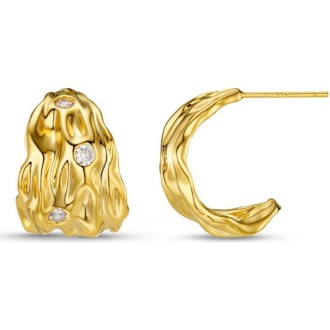 Molten Tapered Crystal Earrings