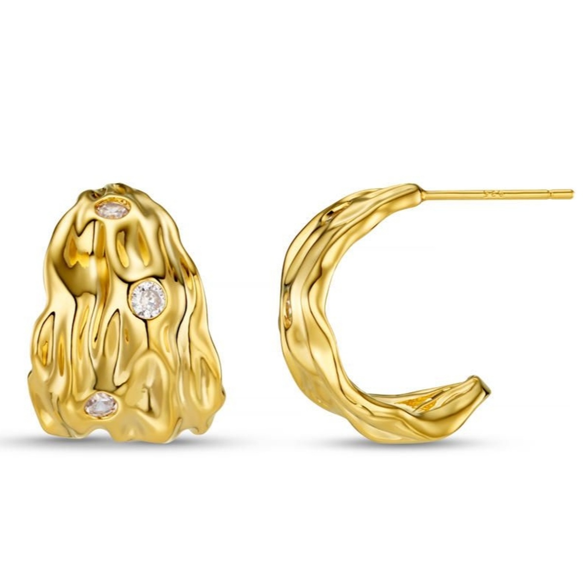 Molten Tapered Crystal Earrings