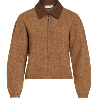 VICIPA COLLAR L/S KNIT CARDIGAN