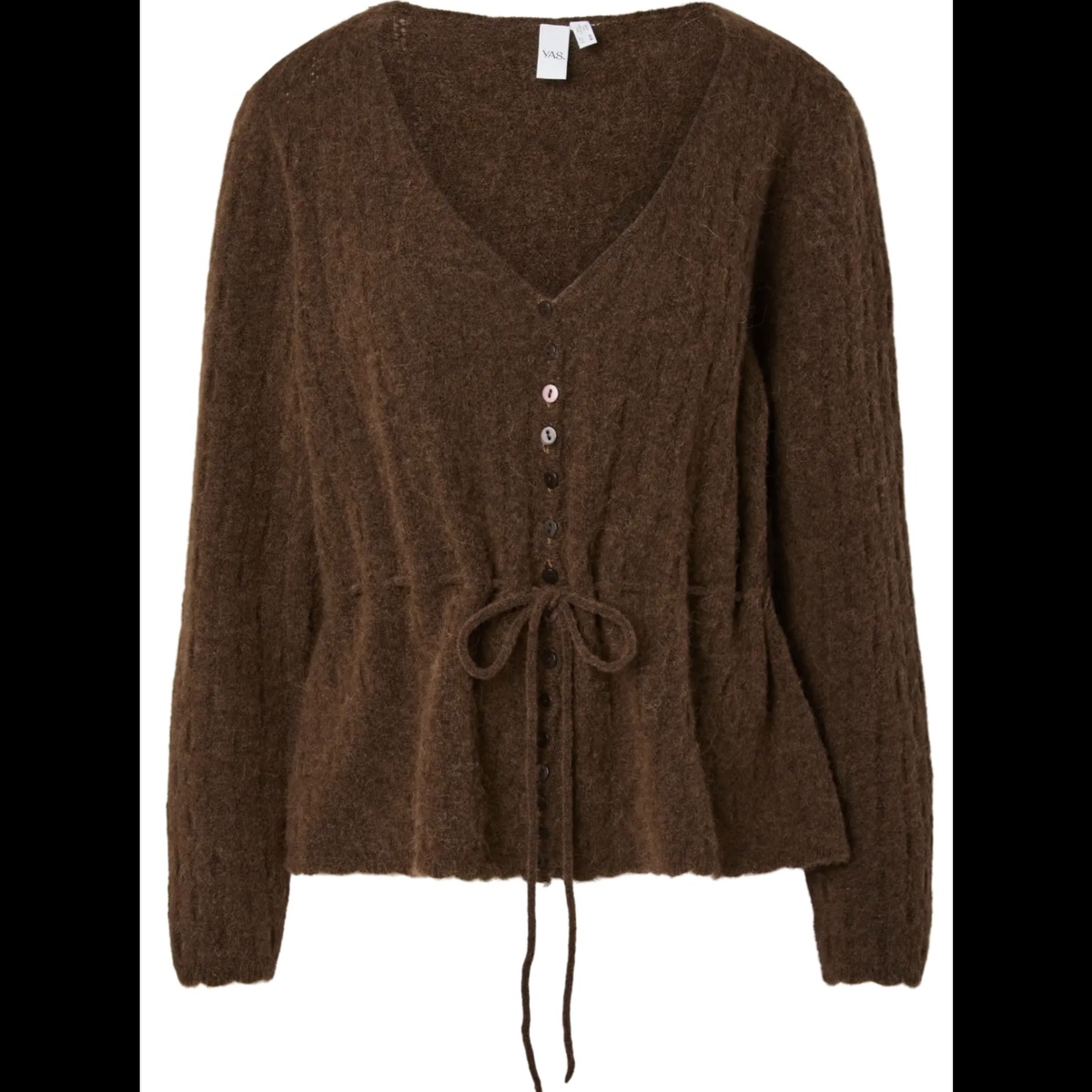 YASMELLIS LS ALPACA BLEND KNIT CARDIGAN