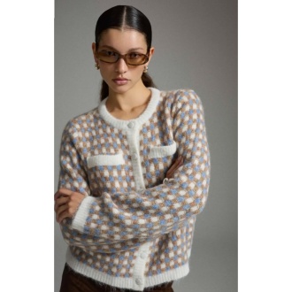 VIALDIS O-NECK KNIT CARDIGAN