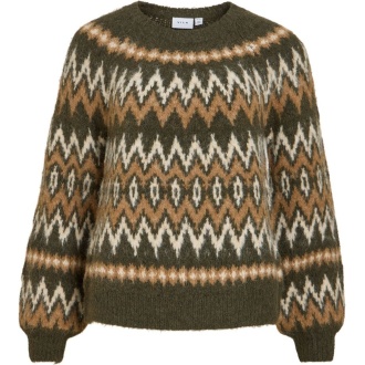 VIBOWS O-NECK L/S JACQUARD KNIT TOP - Bilde 3