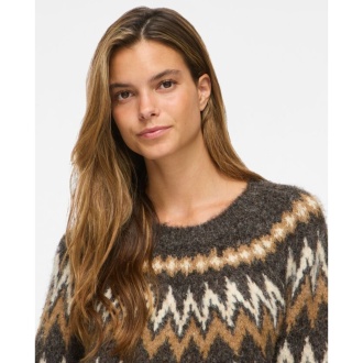 VIBOWS O-NECK L/S JACQUARD KNIT TOP - Bilde 5