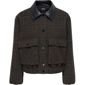 ONLMIKA CHECK BOMBER JACKET