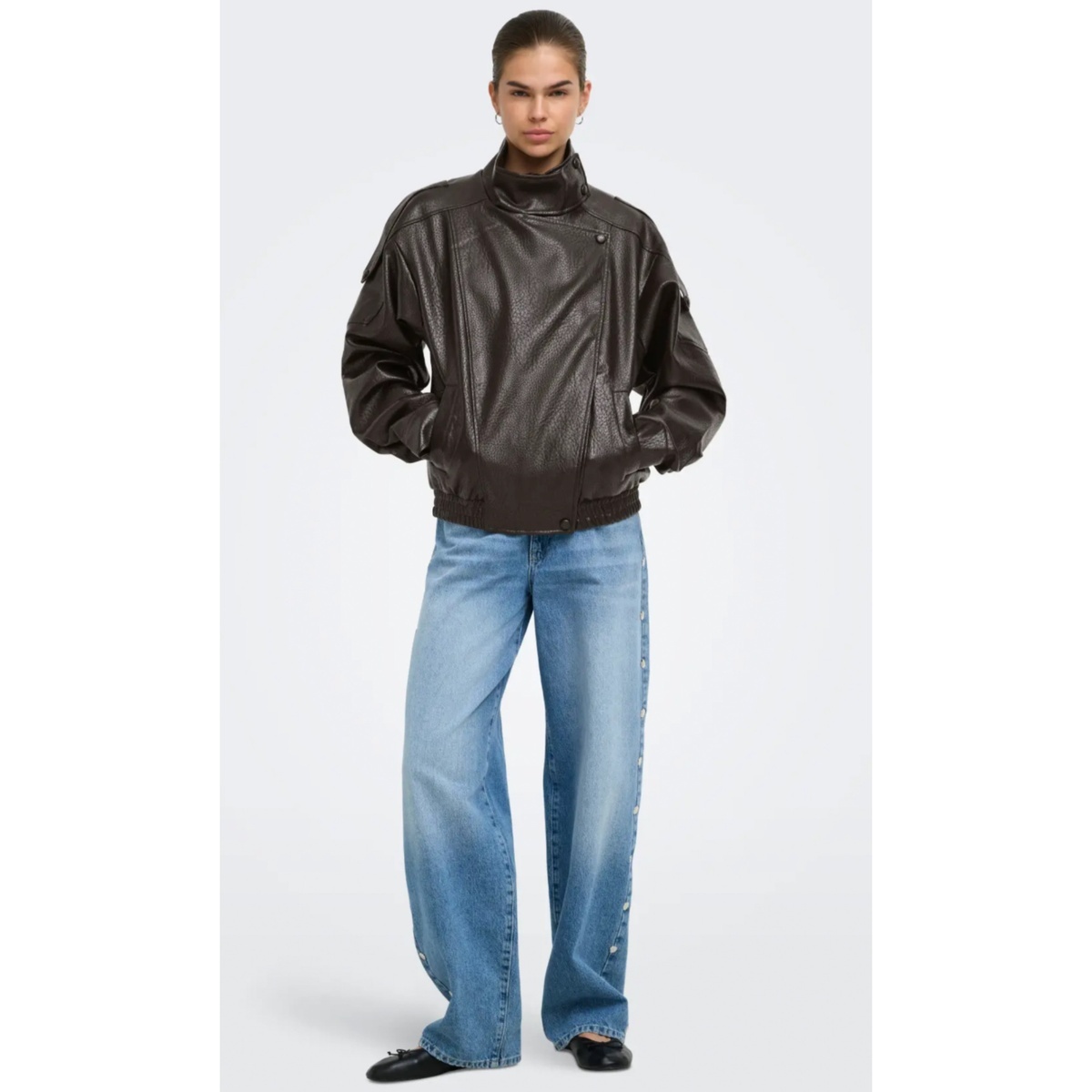 JDYRAYE PU OVERSIZED JACKET - Bilde 2