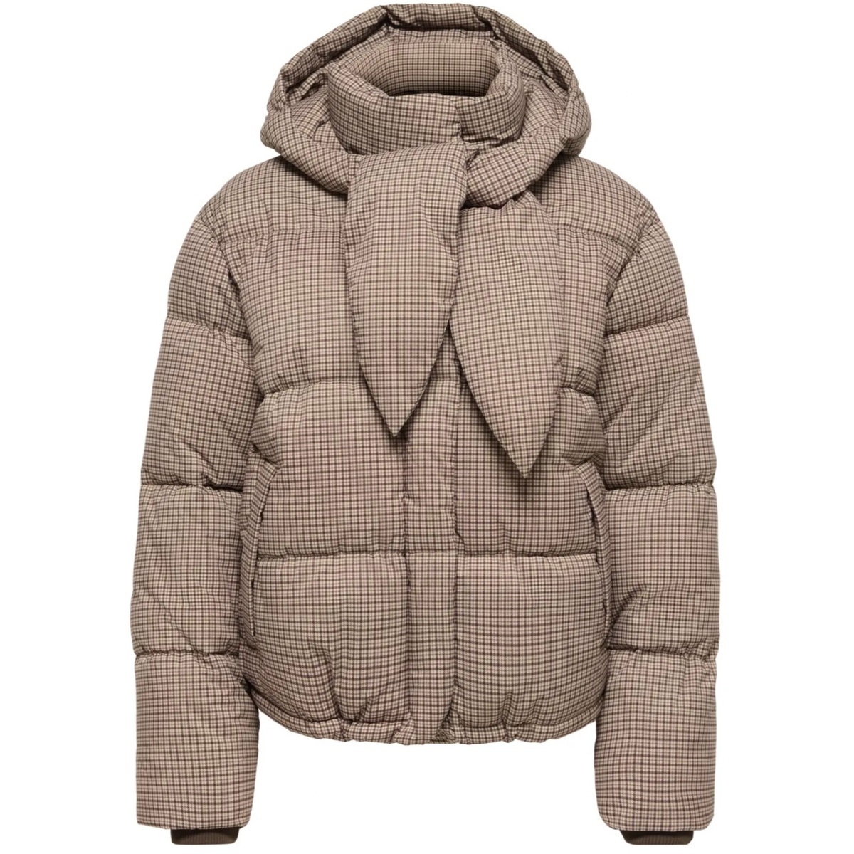 ONLMIA SCARF CHECK PUFFER JACKET OTW