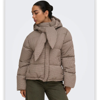 ONLMIA SCARF CHECK PUFFER JACKET OTW - Bilde 3