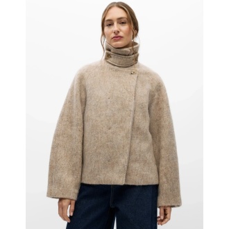 OBJBELICE HIGH-NECK SHORT JACKET