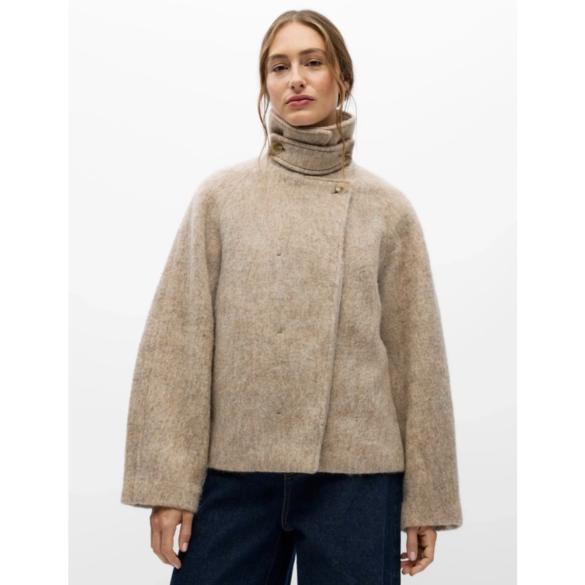 OBJBELICE HIGH-NECK SHORT JACKET