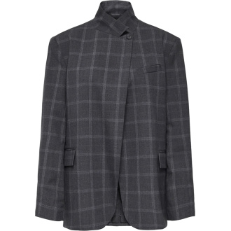 JDYVALERIE HIGH NECK CHECK BLAZER PNT - Bilde 2