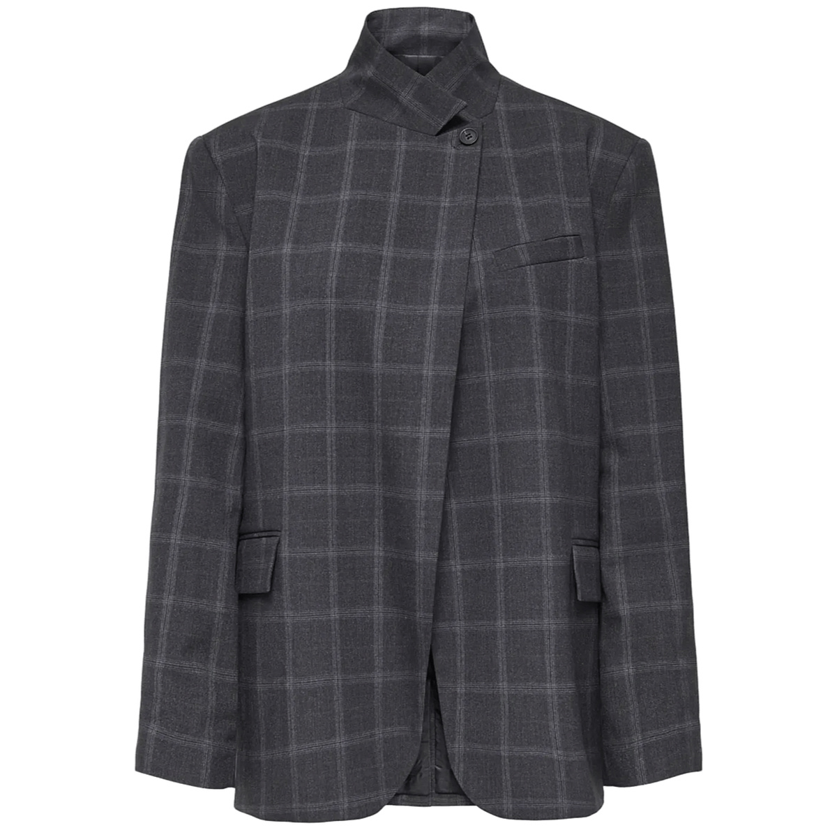 JDYVALERIE HIGH NECK CHECK BLAZER PNT - Bilde 2